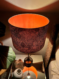 Double-sided 'Before I Turn to Rust' lampshade incorporating Liberty of London floral fabric