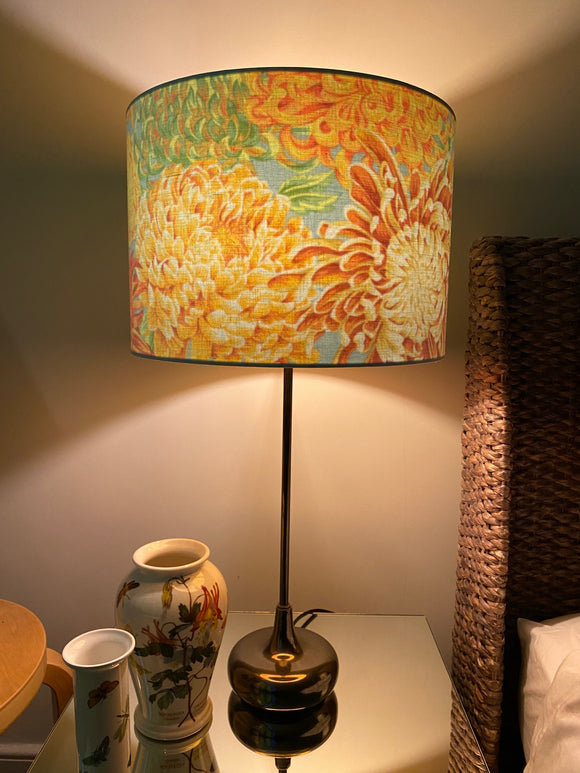 Double-sided Kaffe Fassett ‘Japanese Chrysanthemum’ lampshade