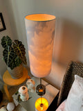 Single-sided cylinder ‘Cloud’ Ankara print fabric lampshade