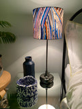 Single-sided ‘Splash’ blue Ankara print lampshade
