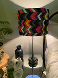 Double-sided 'Horizontal Chevron’ multicoloured print lampshade