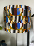 Double-sided ‘Kandinsky’s Wave’ multicoloured Ankara print lampshade