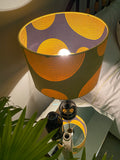 Double-sided ‘Hidden Target' black and yellow print lampshade