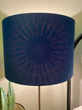 Double-sided ‘Green Dandelion’ Ankara fabric lampshade