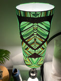 Single-sided cylinder ‘Giant Leaf’ Ankara print fabric lampshade