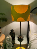 Double-sided ‘Hidden Target' black and yellow print lampshade