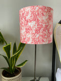 Single-sided pink & white Liberty abstract print lampshade