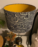 double-sided ‘an awesome wave’ japanese cotton lampshade