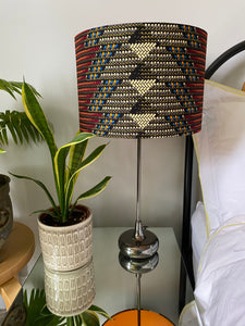 Double-sided ‘Aztec’ multicoloured Ankara print lampshade