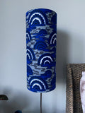 Single-sided cylinder ‘Bridge Over Troubled Waters’ Ankara print fabric lampshade