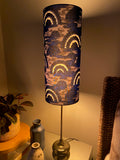 Single-sided cylinder ‘Bridge Over Troubled Waters’ Ankara print fabric lampshade