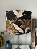 Double-sided ‘Cranes In The Sky’ Japanese cotton lampshade