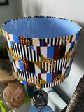 Double-sided ‘Kandinsky’s Wave’ multicoloured Ankara print lampshade