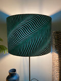 Double-sided ‘Peacock Suit’ Ankara cotton lampshade