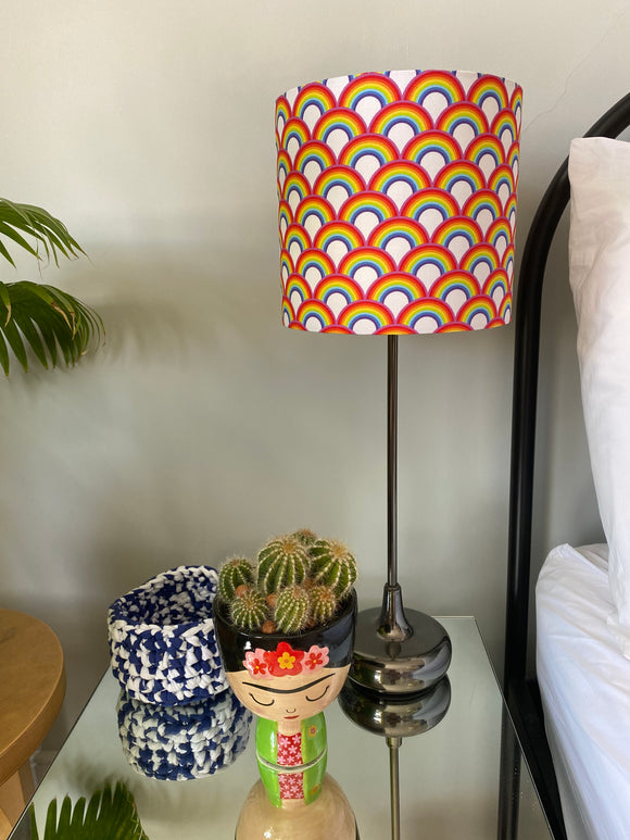 Single-sided 'Rainbow' print lampshade