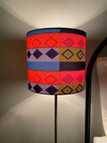 Single-sided ‘Primary Stripes’ pattern Ankara lampshade